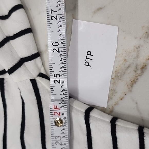 Cabi black and white striped top, size M - Picture 7 of 8